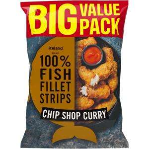 Iceland Made with 100% Fish Fillet Strips Chip Shop Curry 800g