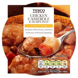 Tesco Chicken Casserole & Dumplings 300G