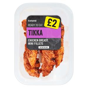 Iceland Tikka Chicken Breast Mini Fillets 170g