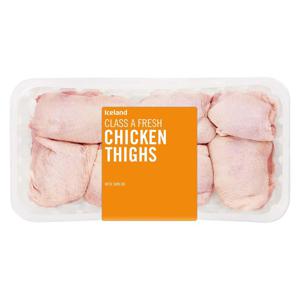 Iceland Class A Fresh Chicken Thighs with skin on 1.9kg