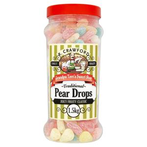 R. Crawford Traditional Pear Drops Juicy Fruity Classic 1.5kg