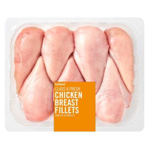 Iceland Class A Fresh Chicken Breast Fillets Skinless and Boneless 5kg