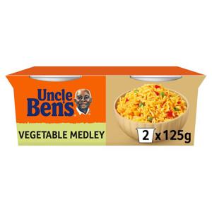 Uncle Bens Rice Cups Vegetable Medley 2X125g