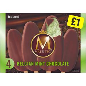 Iceland 4 Belgian Mint Chocolate Majestics 480ml