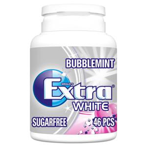 Extra White Bubblemint Chewing Gum Sugar Free Bottle 46 Pieces