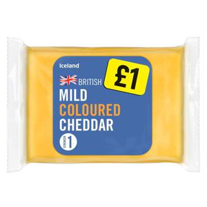 Iceland Mild Coloured Cheddar Cheese 180g