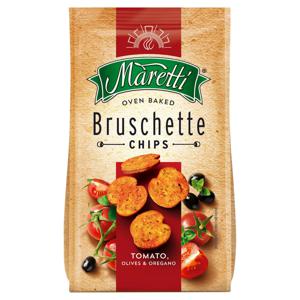 Maretti Oven Baked Bruschette Chips Tomato, Olives & Oregano 150g