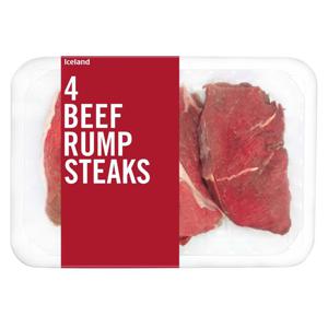 Iceland 4 Beef Rump Steaks 908g