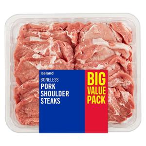 Iceland Boneless Pork Shoulder Steaks 1.2kg