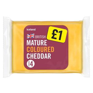 Iceland Mature Coloured Cheddar Cheese 180g