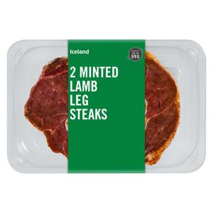 Iceland 2 Minted Lamb Leg Steaks 340g