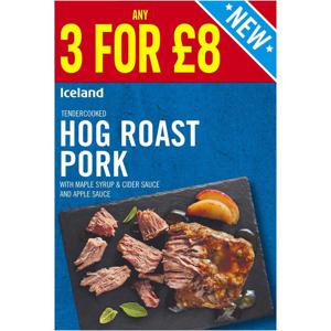 Iceland Hog Roast Pork with Maple Syrup and Cider Sauce and Apple Sauce 420g