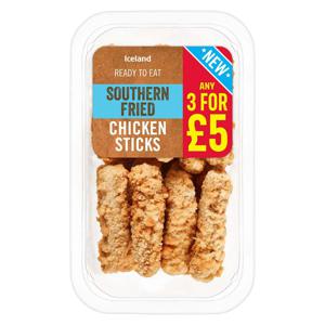 Iceland Southern Fried Chicken Sticks 207g