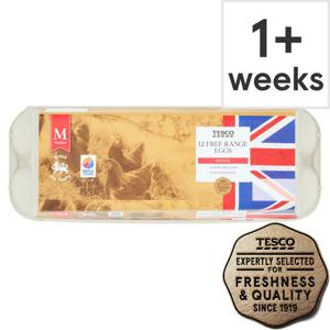 Tesco Medium Free Range Eggs 12 Pack