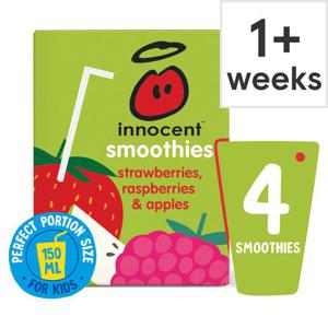 Innocent Kids Strawberry Raspberry & Apple 4X150ml