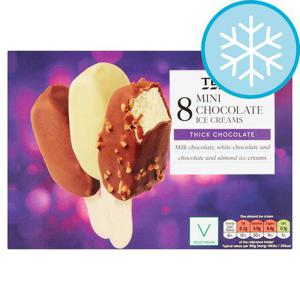 Tesco Mini Chocolate Ice Creams 8 X 50Ml