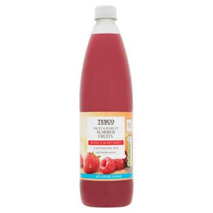 Tesco Fruit & Barley Summerfruits No Added Sugar 1L