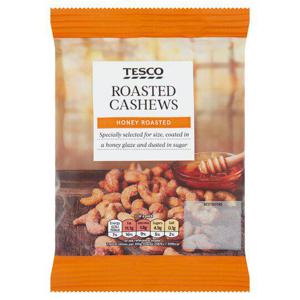 Tesco Honey Roasted Cashews 150G