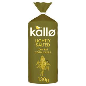 Kallo Lightly Salted Wholegrain Low Fat Corn Cake 130G