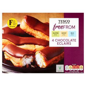 Tesco 4 Free From Chocolate Eclairs 100G