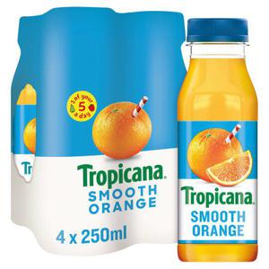 Tropicana Orange Juice Smooth 4 X 250Ml