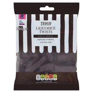 Tesco Liquorice Twists 250G