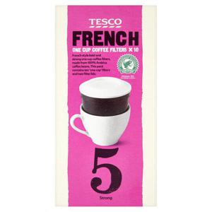 Tesco French One Cup Filters Coffee 10 Pack 75G