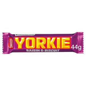 Yorkie Raisin & Biscuit Chocolate Bar 44G