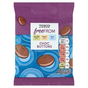 Tesco Free From Chocolate Buttons 25G