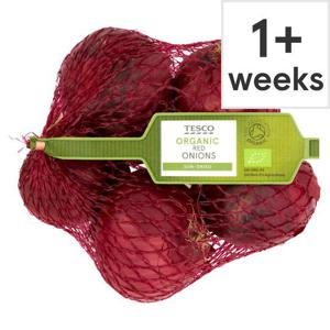 Tesco Red Organic Onions 500G