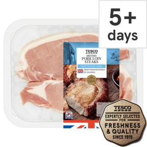 Tesco Pork Loin Steaks 2 Pack 270G