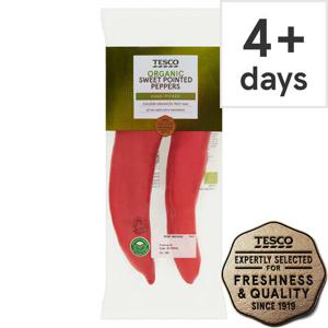 Tesco Organic Sweet Pointed Peppers 180G