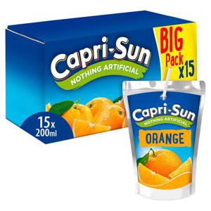 Capri Sun No Added Sugar Orange Drink 15 X 200Ml