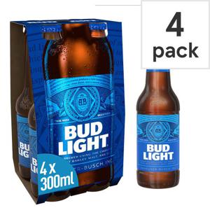 Bud Light Beer 4X300ml