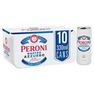 Peroni Nastro Azzurro Italian Beer 10 X 330Ml