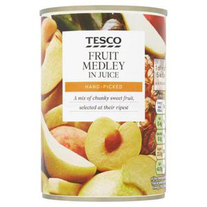 Tesco Chunky Fruit Medley In Juice 410G