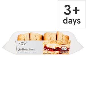 Tesco Finest All Butter Scones 4 Pack