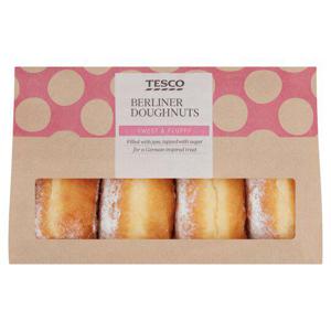 Tesco Berliner Doughnuts 4 Pack