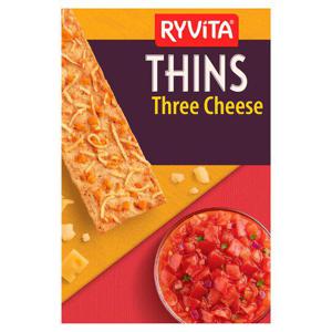 Ryvita 3 Cheese Thins 125G