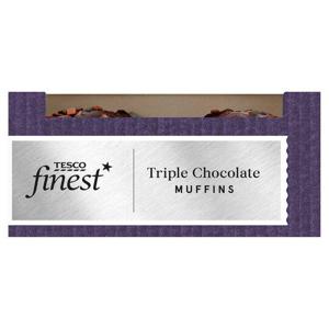 Tesco Finest Triple Chocolate Muffins 2 Pack