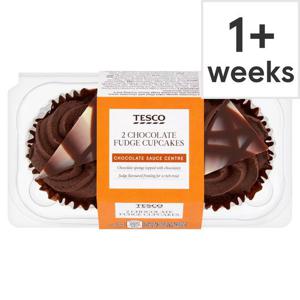 Tesco Chocolate Fudge 2 Pack Cupcakes