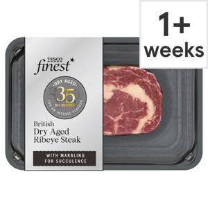 Tesco Finest 35 Day Salt Dry Aberdeen Angus Ribeye Steak