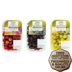 Tesco Organic Grapes 400G