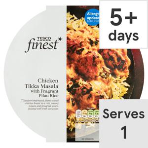 Tesco Finest Chicken Tikka Masala And Pilau Rice 450G