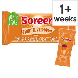 Soreen Fruit &Vegm Orange & Rainbow Carrot Bakes 5 Pack 150G