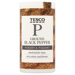 Tesco Ground Black Pepper 25G