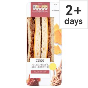 Tesco Pulled Beef & Red Leicester Sandwich