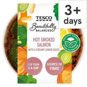 Tesco Beautifully Balanced Smoked Salmon In Lemon Sauce 375G