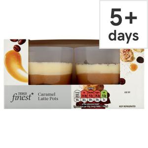 Tesco Finest 2 Caramel Latte Pots 200G