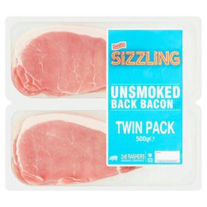 Danish Sizzling Unsmoked Back Bacon 16 Rashers 500G